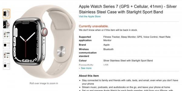 Apple Watch Series 7 configurations appear on Amazon ahead of Friday preorders