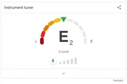 Google Search adds guitar tuner to its smorgasbord of built-in features