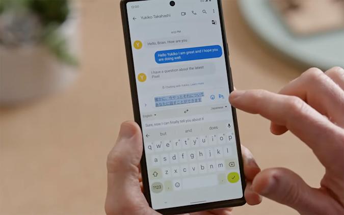 Google's Pixel 6 can translate text as you type