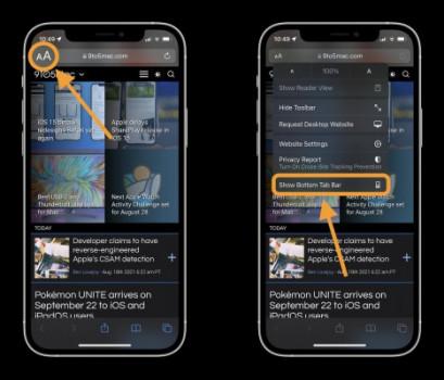 iOS 15 Safari: How to change the address/search bar design on iPhone2