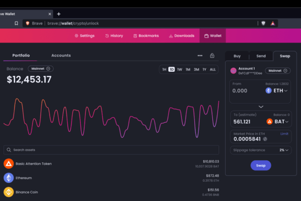Brave built its own crypto wallet into its browser