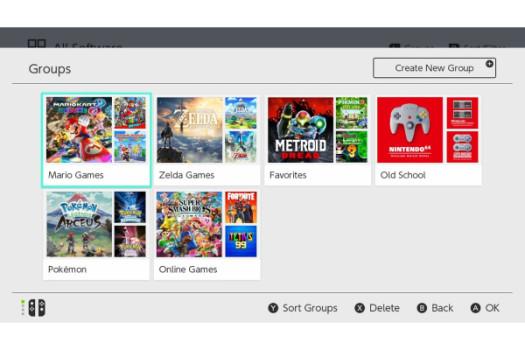 Nintendo finally adds folders to the Switch, kind of