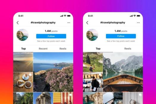 Instagram shuffles hashtag content in a new test that removes its ‘recent’ tab