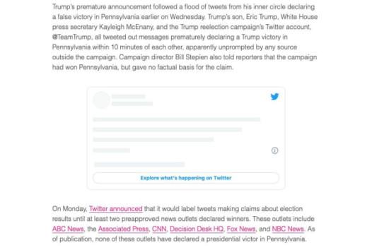 Twitter reverts change that left blank spaces in place of deleted embedded tweets1