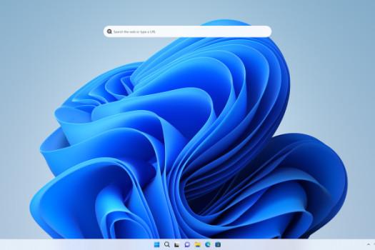 Microsoft tests Windows 11 desktop widgets with web search bar