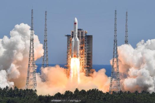 China’s uncontrolled rocket crashes down over the Indian Ocean