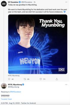 Overwatch League player learns he was fired via Tweet1