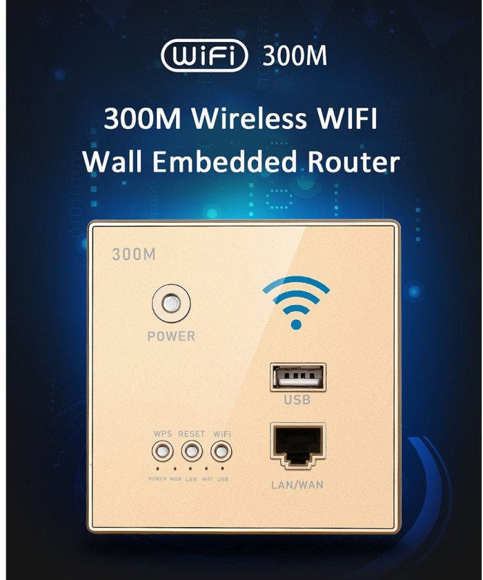17 € с купон за 300M безжичен WIFI стенен вграден рутер WiFi повторител Extender - BANGGOOD