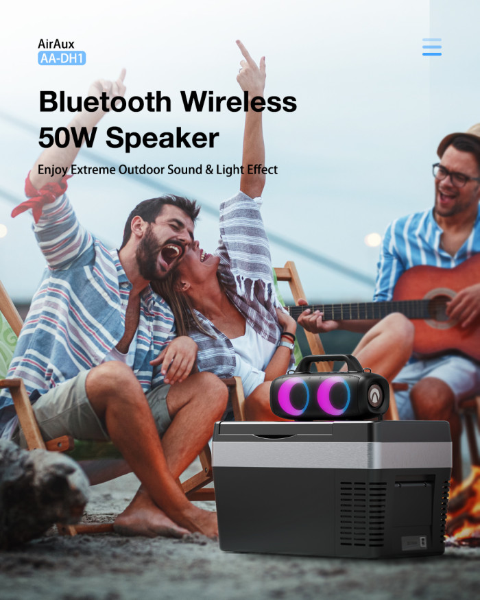 AirAux AA-DH1 50 W TWS Bluetooth V5.1 -kaiutin: koe 360° basso 48 € kupongilla Banggoodissa