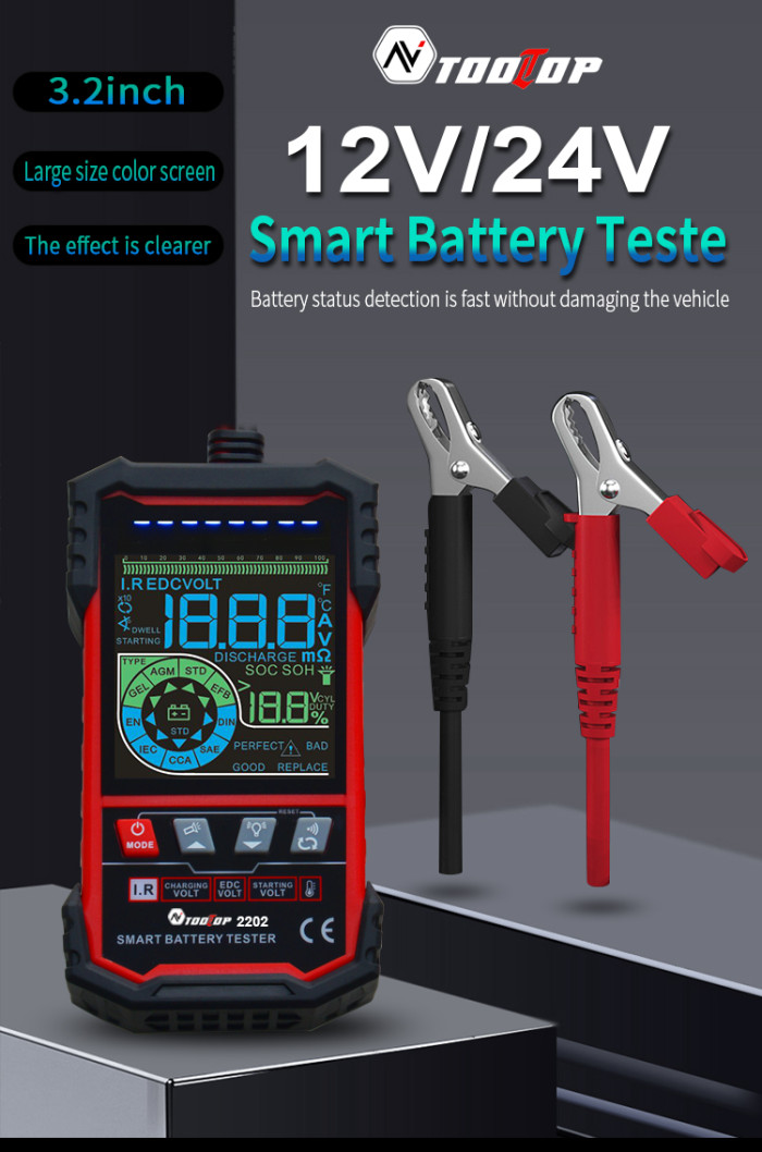 Battery Tester 3.2 tuuman värinäyttö