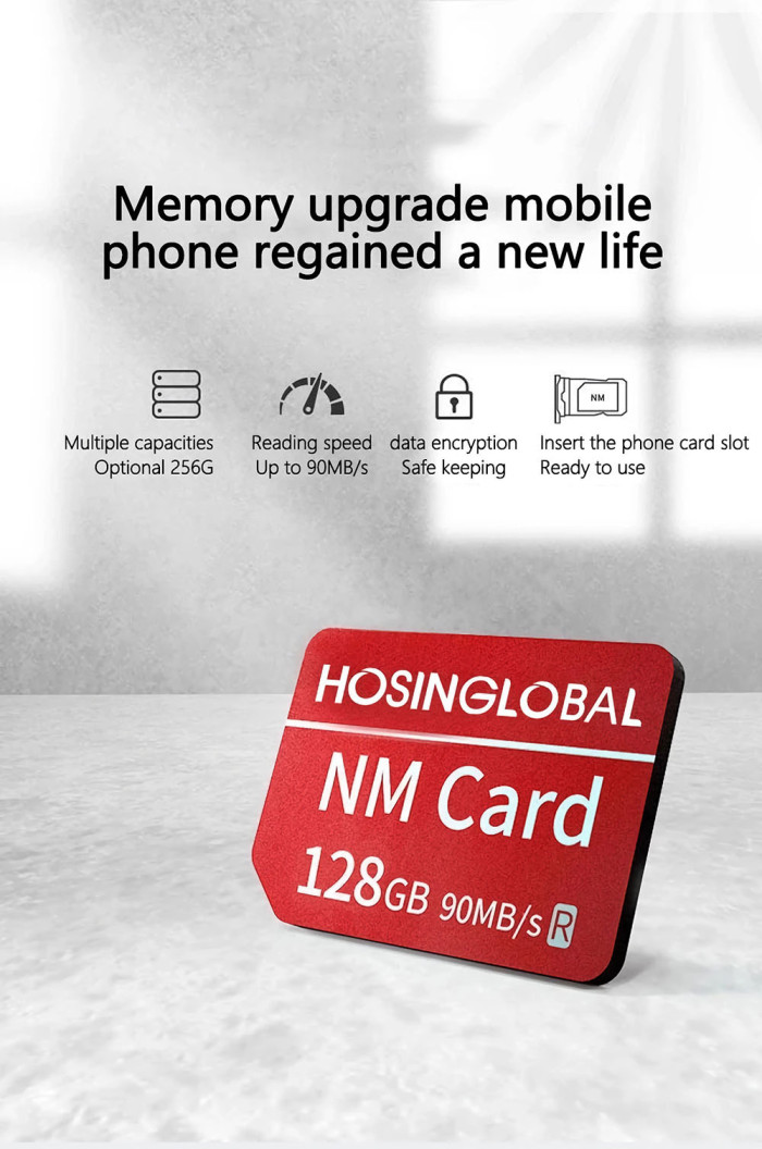 28 € с купон за карта с памет HOSINGLOBAL NM Card 90MB/s смарт флаш карта - BANGGOOD