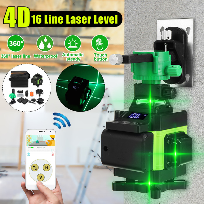 39 € kupongilla 16 riviä Green Light Laser Level Horizontal & - EU 🇪🇺 - BANGGOOD