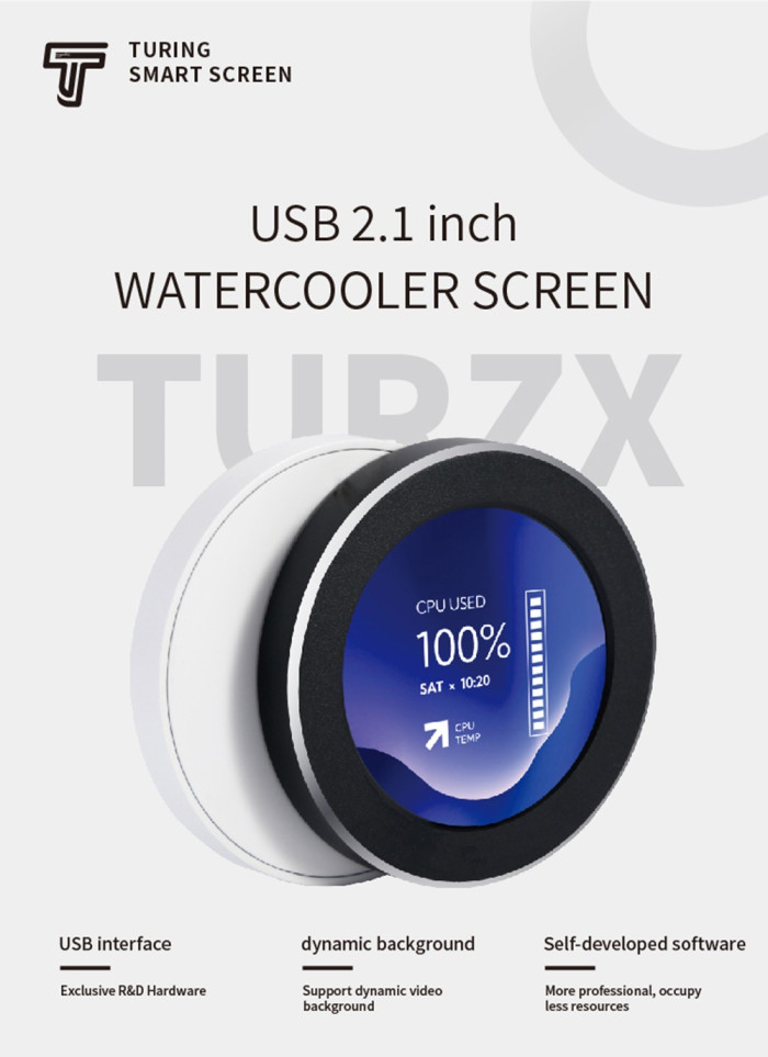 Get 2.1 inch IPS Water-cooled Secondary Screen 360 Degree Rotation for Only 39€ at GEEKBUYING