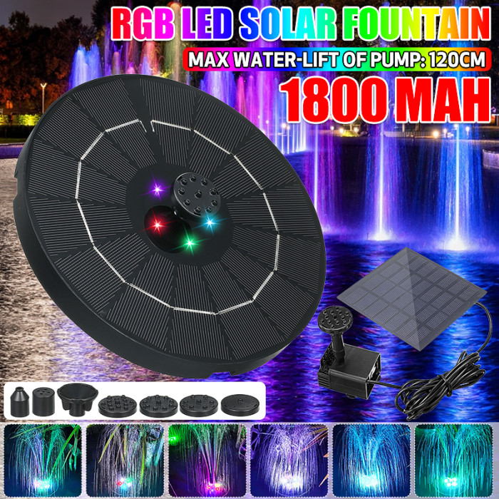 17€ with Coupon for 3.8W LED Solar Powered Fountain Pump 7 Colors - EU 🇪🇺 - BANGGOOD
