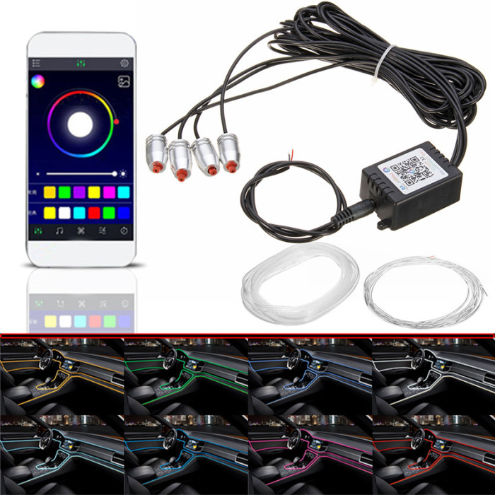 17€ with Coupon for 4/5 In 1 LED RGB Car Decoration Atmosphere - EU 🇪🇺 - BANGGOOD