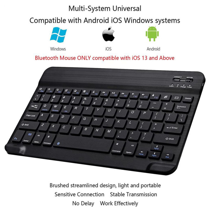 Get the Ultra-Slim Bluetooth Keyboard and Mouse Combo Rechargeable Portable Wireless for Only 9€ with Coupon - Available at GEEKBUYING