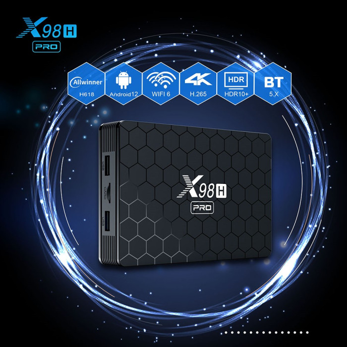 X98H Pro TV BOX - Access the Latest Features and Entertainment with Android 12 at Just 30€!