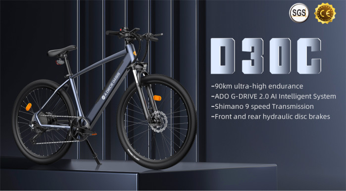 Edullinen ADO D30C sähköpyörä tehokkailla ominaisuuksilla - Saatavilla vain 1096 € kupongilla Banggood EU:ssa 🇪🇺