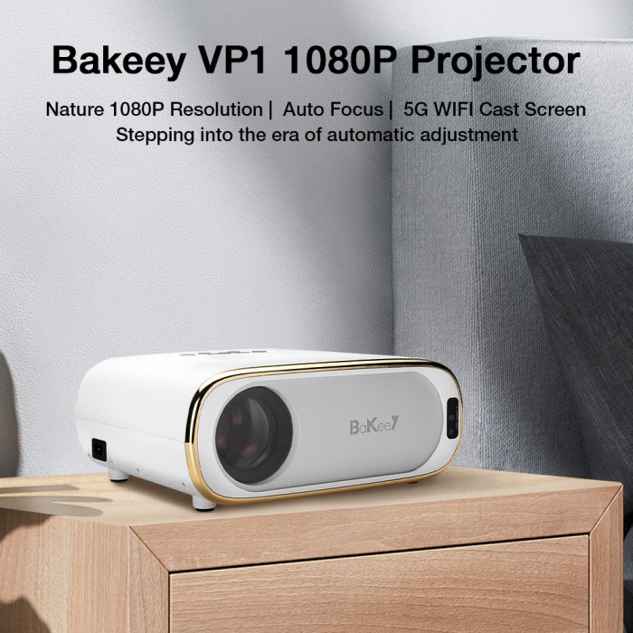 Bakeey VP1 Auto Projector Portable Natural 1080P Resolution - EU Plug, now for only 137€ with Coupon at Banggood