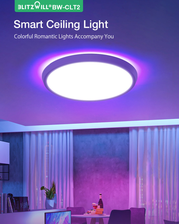 49€ with Coupon for BlitzWill BW-CLT2 LED Smart Ceiling Light 40cm with - EU 🇪🇺 - BANGGOOD