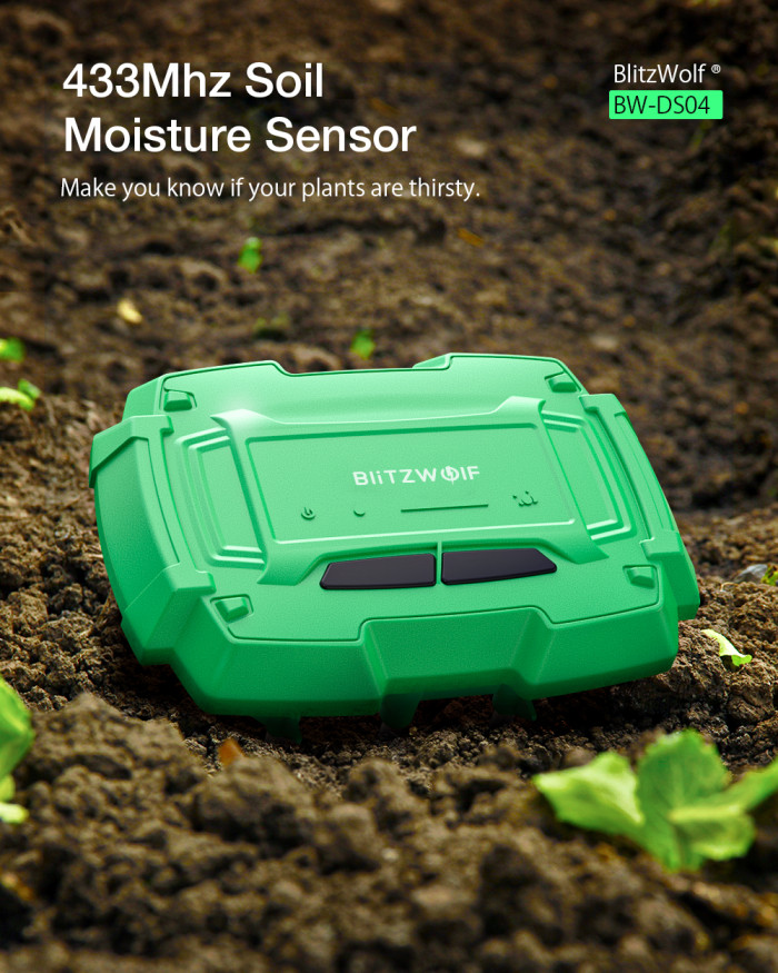 13€ with Coupon for BlitzWolf 433Mhz Soil Moisture Sensor Temperature & Humidity - EU 🇪🇺 - BANGGOOD