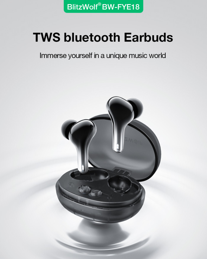 15€ with Coupon for BlitzWolf BW-FYE18 TWS bluetooth Earphone Wireless Earbuds Game - EU 🇪🇺 - BANGGOOD