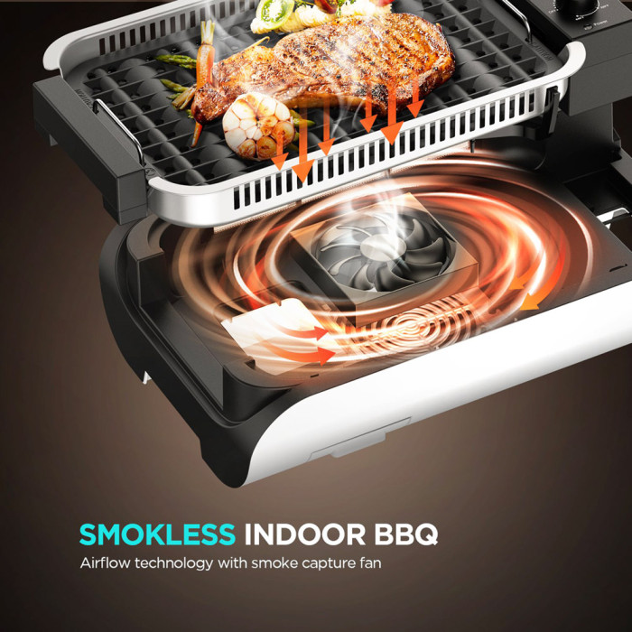 69€ with Coupon for CalmDo Indoor Smokeless Grill 1000W Power Simple Cleaning - EU 🇪🇺 - GEEKBUYING