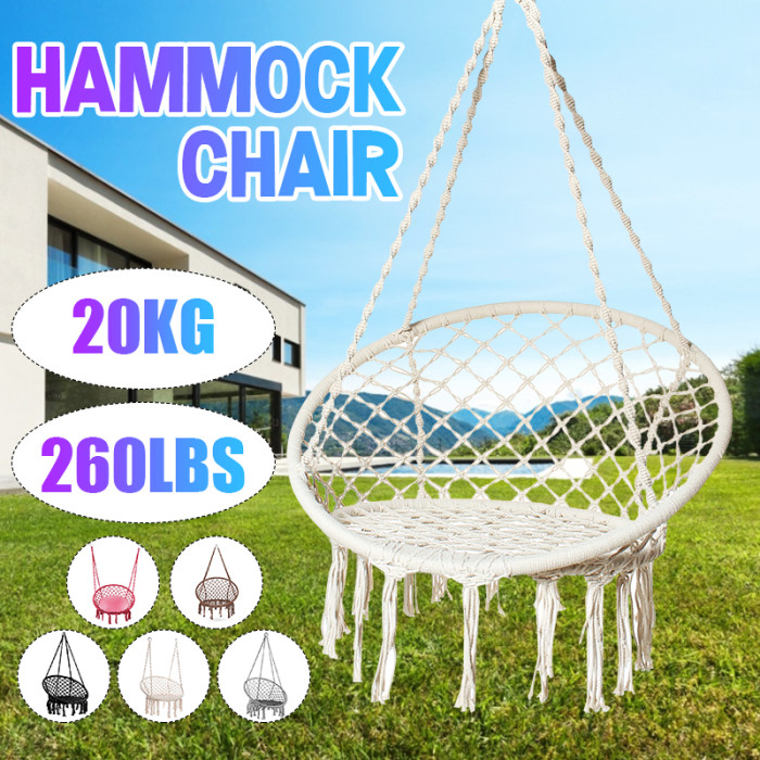 39€ with Coupon for Cotton Hammock Seat Hanging Chair Tassel Deluxe Swing - EU 🇪🇺 - BANGGOOD