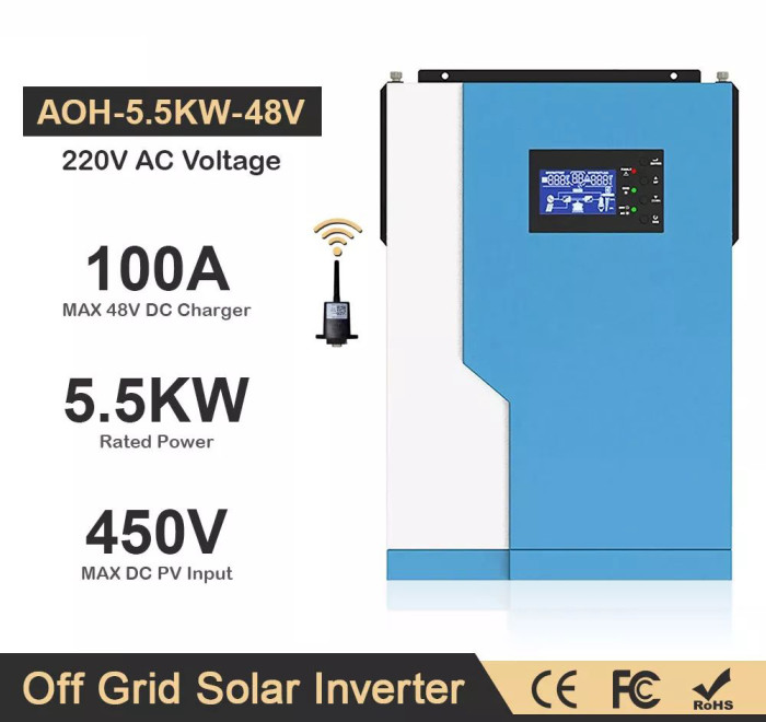 476 € с купон за слънчев инвертор DAXTROMN 5500W Off Grid, 48V DC - EU 🇪🇺 - GEEKBUYING