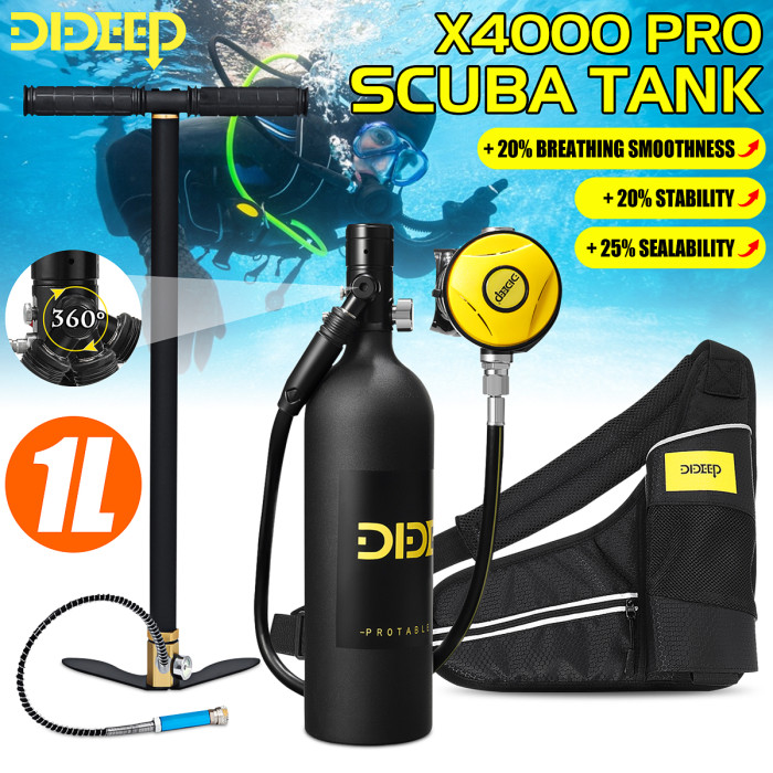 155 € s kupónem pro DIDEEP X4000 Pro 1L kyslíková potápěčská nádrž - EU 🇪🇺 - BANGGOOD