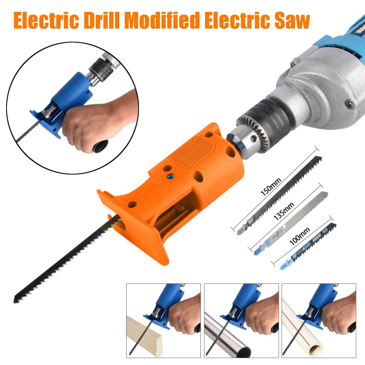 13€ with Coupon for Drillpro Reciprocating Saw Attachment Adapter Change Electric Drill - EU 🇪🇺 - BANGGOOD