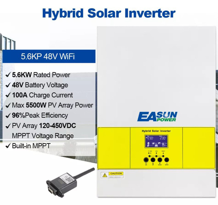 557€ sa kuponom za EASUN POWER 5600W solarni inverter, MPPT 100A Solar - EU 🇪🇺 - GEEKBUYING