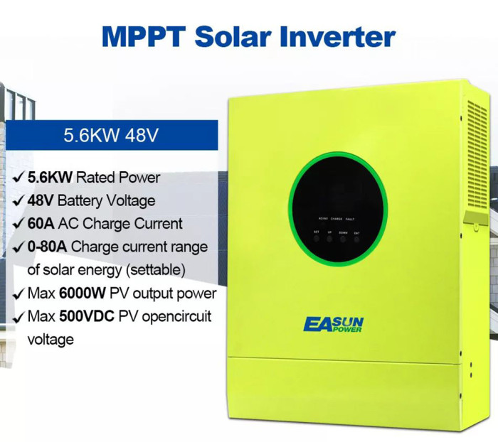 556 € с купон за слънчев инвертор EASUN POWER 5600 W, MPPT 80 A соларен - ЕС 🇪🇺 - GEEKBUYING