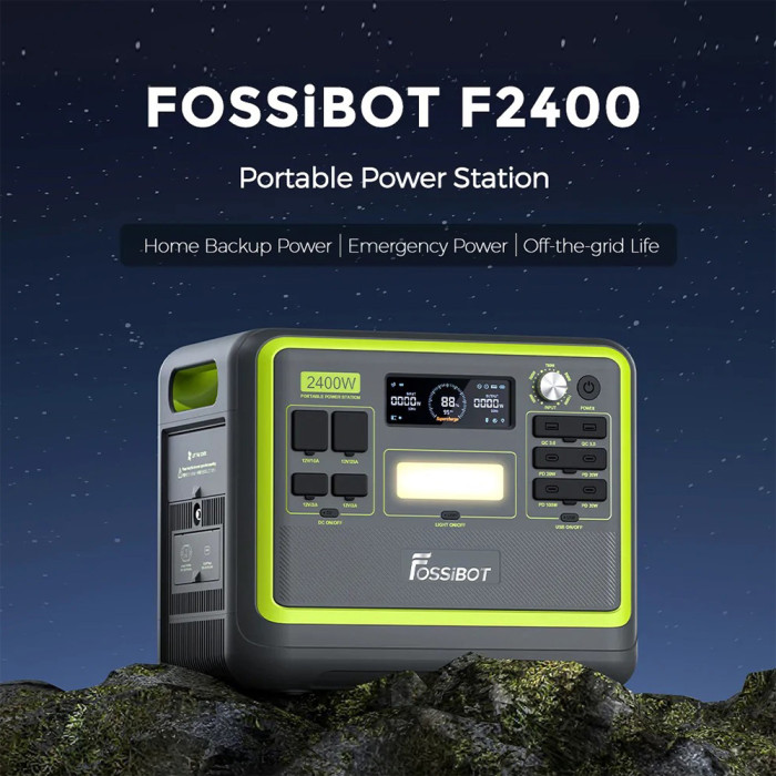 1246 € с купон за преносима електростанция FOSSiBOT F2400, 2048 Wh LiFePO4 батерия - ЕС 🇪🇺 - GEEKBUYING