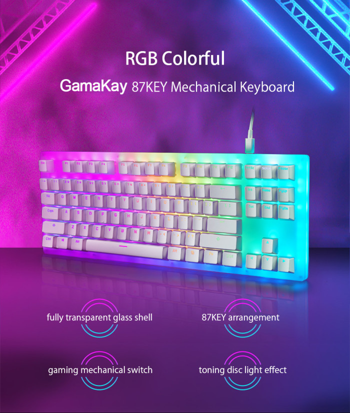 65€ with Coupon for GAMAKAY K87 Mechanical Keyboard 87 Keys Hot Swappable Type-C - BANGGOOD