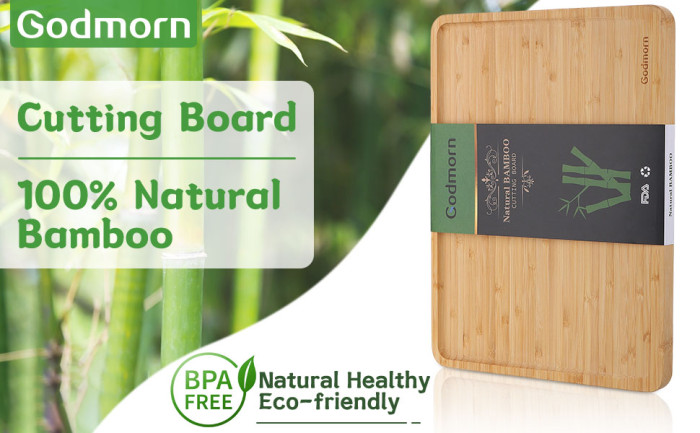 23€ with Coupon for Godmorn Bamboo Chopping Board 40*30*1.9CM Large Wood Board - EU 🇪🇺 - BANGGOOD