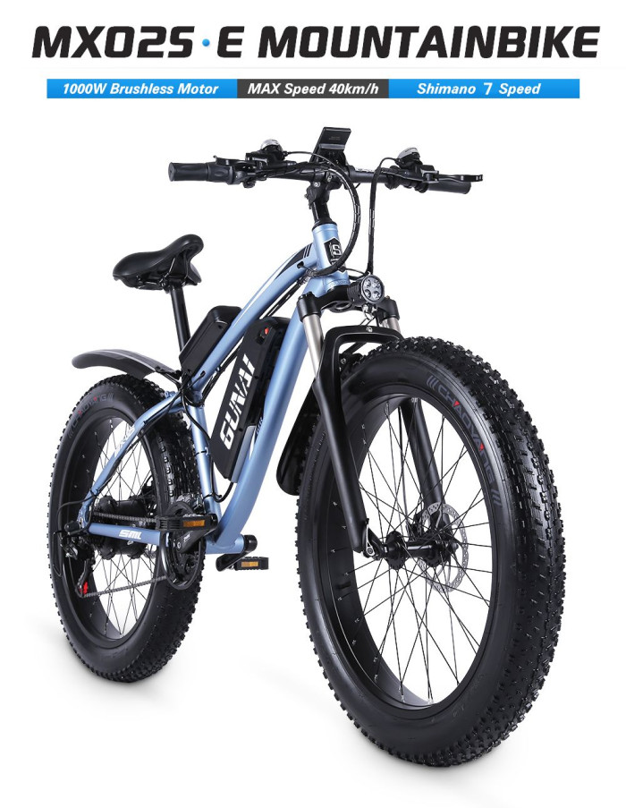GUNAI MX02S Electric Bicycle 26*4.0 Inch Fat Tires