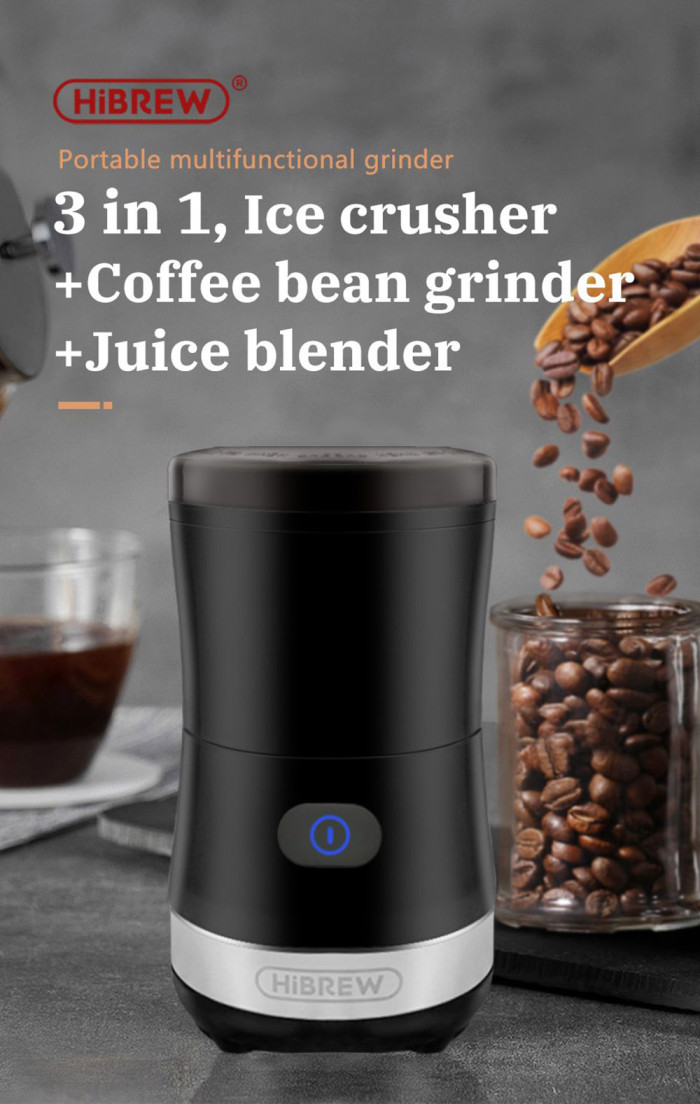 Get a HiBREW 70W Portable Coffee Bean Grinder Blender for only €29 With Our Exclusive Coupon at GEEKBUYING