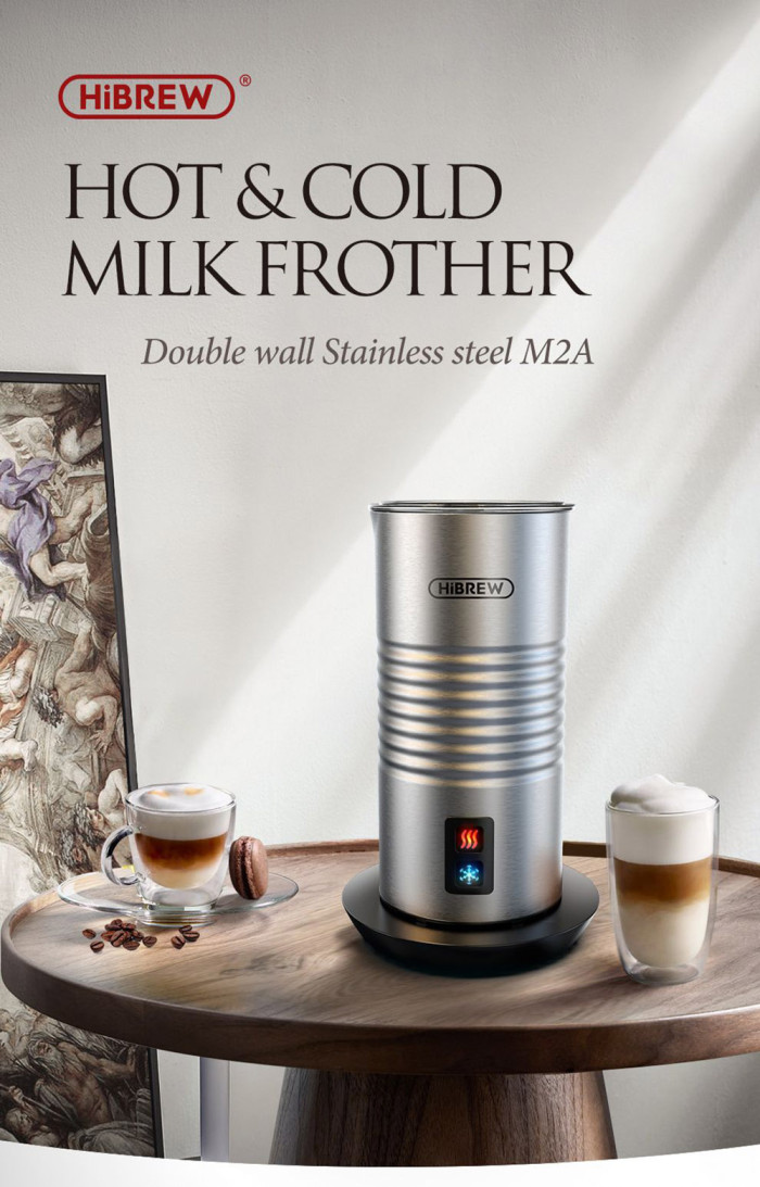 37€ with Coupon for HiBREW M2A 500W Milk Frother Foaming Machine, Cold/Hot - EU 🇪🇺 - GEEKBUYING
