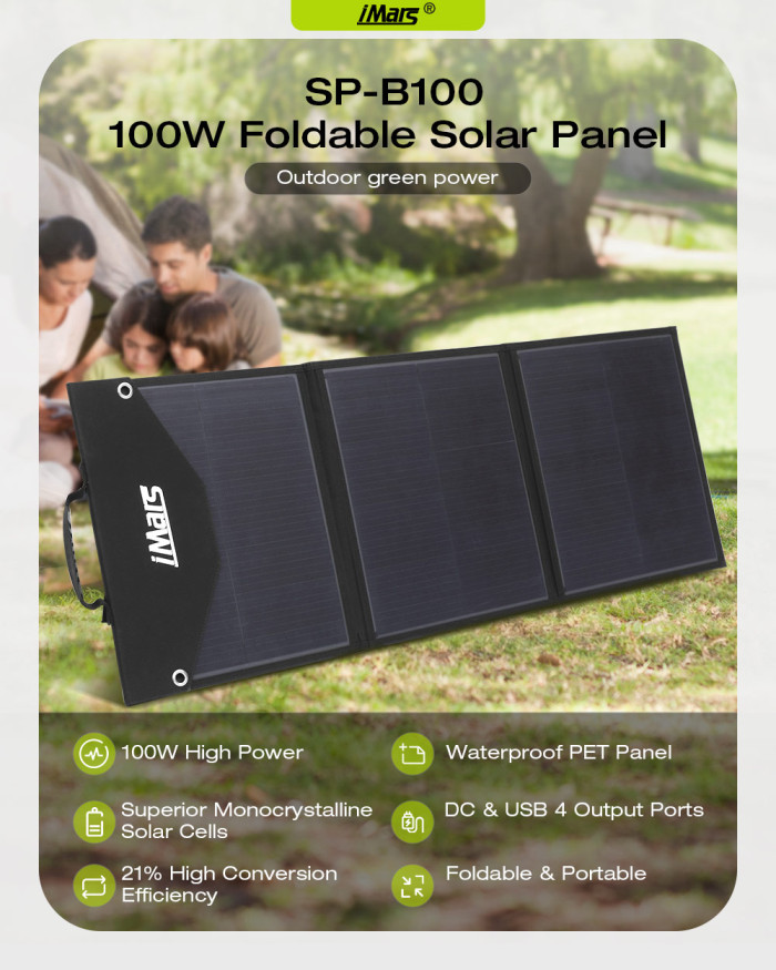 80€ with Coupon for iMars SP-B100 100W 19V Solar Panel Outdoor Waterproof - EU 🇪🇺 - BANGGOOD