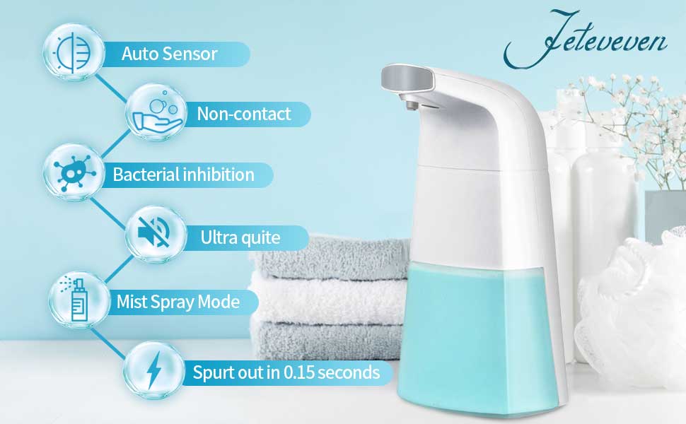 [EU WAREHOUSE - PL] 12€ with Coupon for Jeteven Automatic Alcohol Sprayer Automatic Hand Soap Sprayer Dispenser Auto Liquid Hand Wash Soap Dispenser Infrared Motion Sensor Touchless 300ml Soap Dispenser For Home School Hotel White