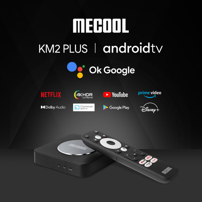 64 € с купон за MECOOL KM2 PLUS Netflix Certified Android TV 11 4K – GEEKBUYING