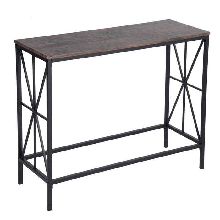 NAVIN-LMKZ Wooden Table Simple Industrial Style Steel Frame: A Classy Addition to Your Home