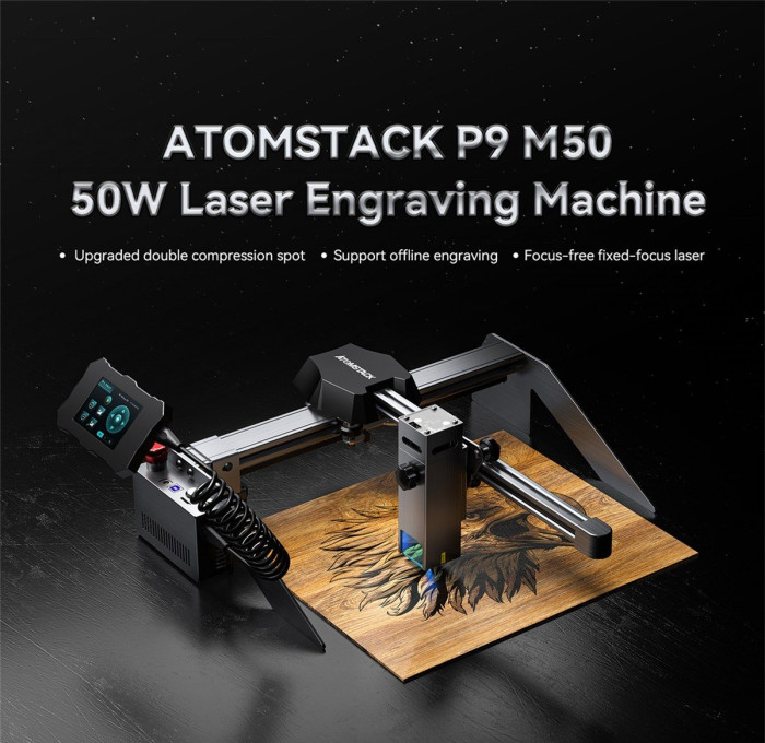 347€ with Coupon for New ATOMSTACK P9 M50 Portable Dual Laser Engraving Cutting - BANGGOOD