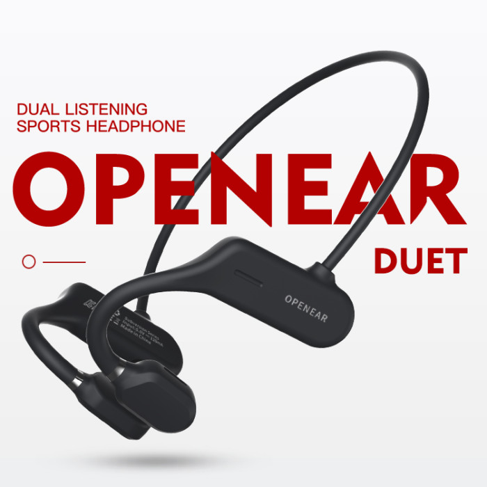 12€ with Coupon for OPENEAR Duet Bone Conduction Sports bluetooth Wireless Headphone 6D - BANGGOOD