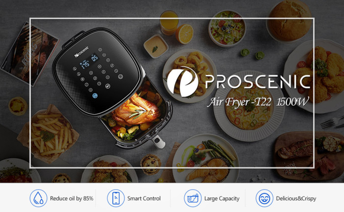 Proscenic T22 Smart Electric Air Fryer at €72 with Our Exclusive Coupon at GEEKBUYING