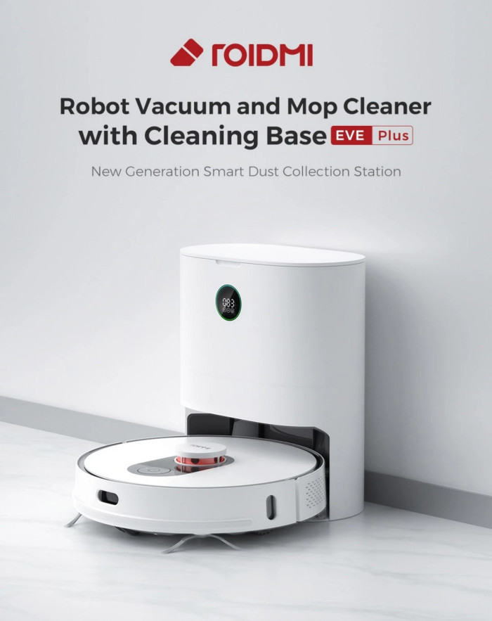 300€ with Coupon for ROIDMI EVE Plus Robot Vacuum Cleaner Sweeping Vacuuming - EU 🇪🇺 - BANGGOOD