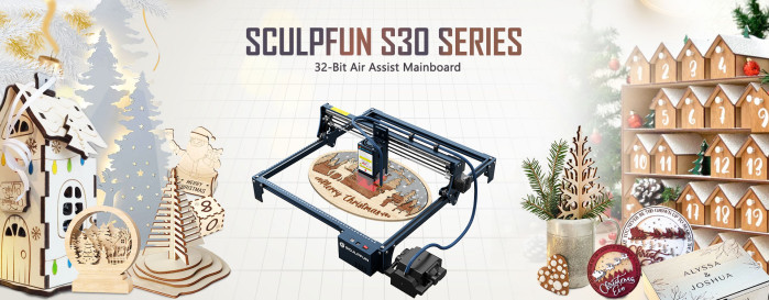 456€ with Coupon for SCULPFUN S30 Pro 10W Laser Engraver Cutter Automatic Air-assist - BANGGOOD