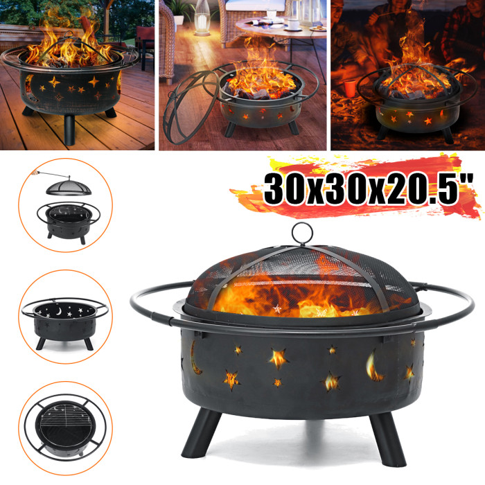 35€ with Coupon for SinglyFire 30 Inch Wood Burning Fire Pit Iron - EU 🇪🇺 - BANGGOOD