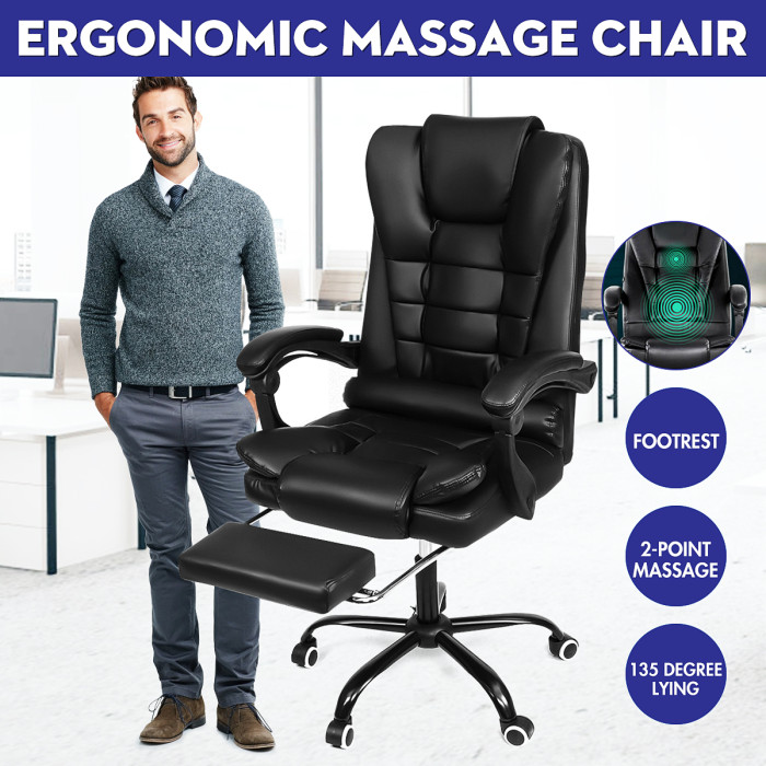 121€ with Coupon for Snailhome Massage Reclining Office  Chair Adjustable Height - EU 🇪🇺 - BANGGOOD